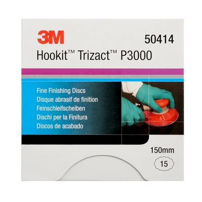 Disques Hookit 3M Trizact pour le meulage des défauts de peinture 150 mm sans trous