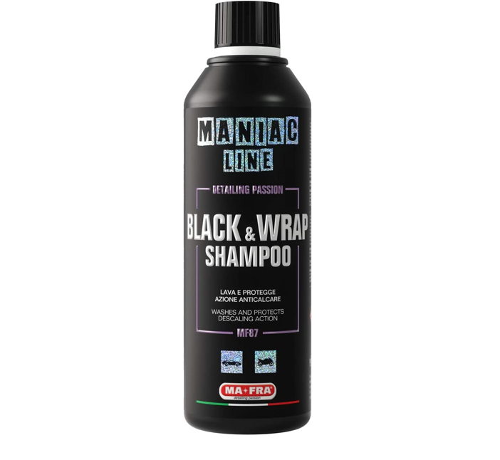 MAFRA Maniac Shampooing pour voitures noires et déjouées Black Wrap Shampoo 500ml MF87